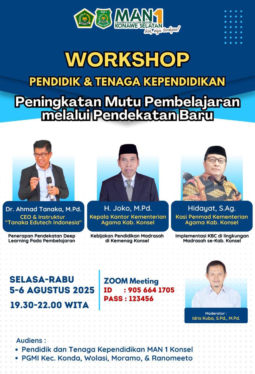 MAN 1 Konsel Gelar Workshop Peningkatan Mutu Pembelajaran