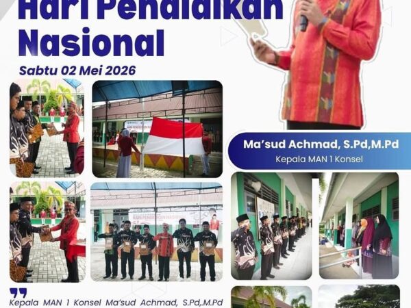 Kamad MAN 1 Konsel Berikan Penghargaan kepada Guru Berdedikasi di Hardiknas 2026