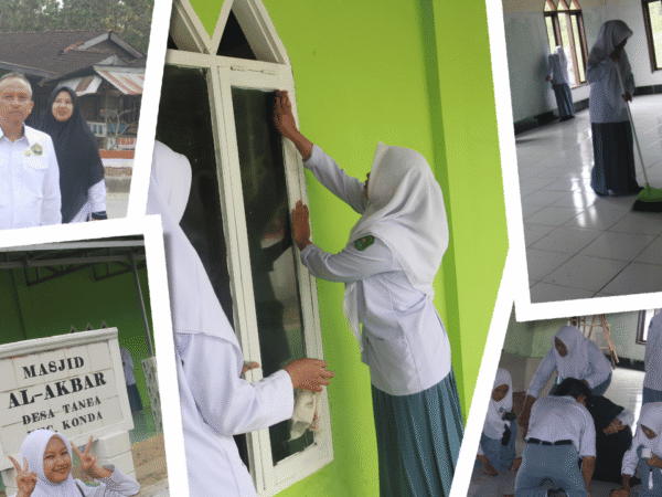 MAN 1 Konawe Selatan Sukseskan Program GEBERMAS Kemenag RI di Masjid Al-Akbar Desa Tanea