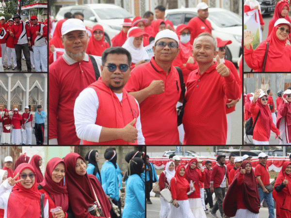 Kekompakan ASN MAN 1 Konawe Selatan Meriahkan Fun Walk Kebangsaan Semarak Merdeka Kanwil Kemenag Sultra